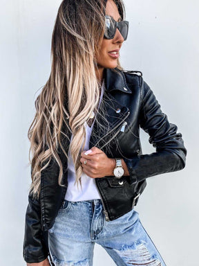 Women's Zip Front Short Coat — View 2