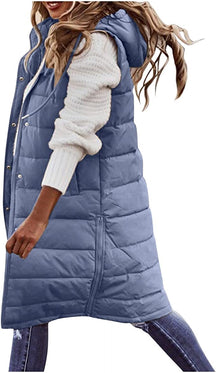 Women's Longline Sleeveless Coat — View 11