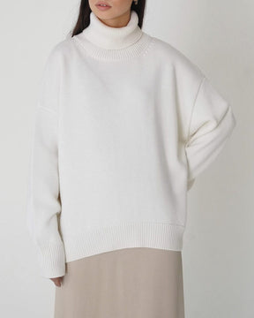 Women's Wool Blend Oversized Turtleneck Sweater — View 1