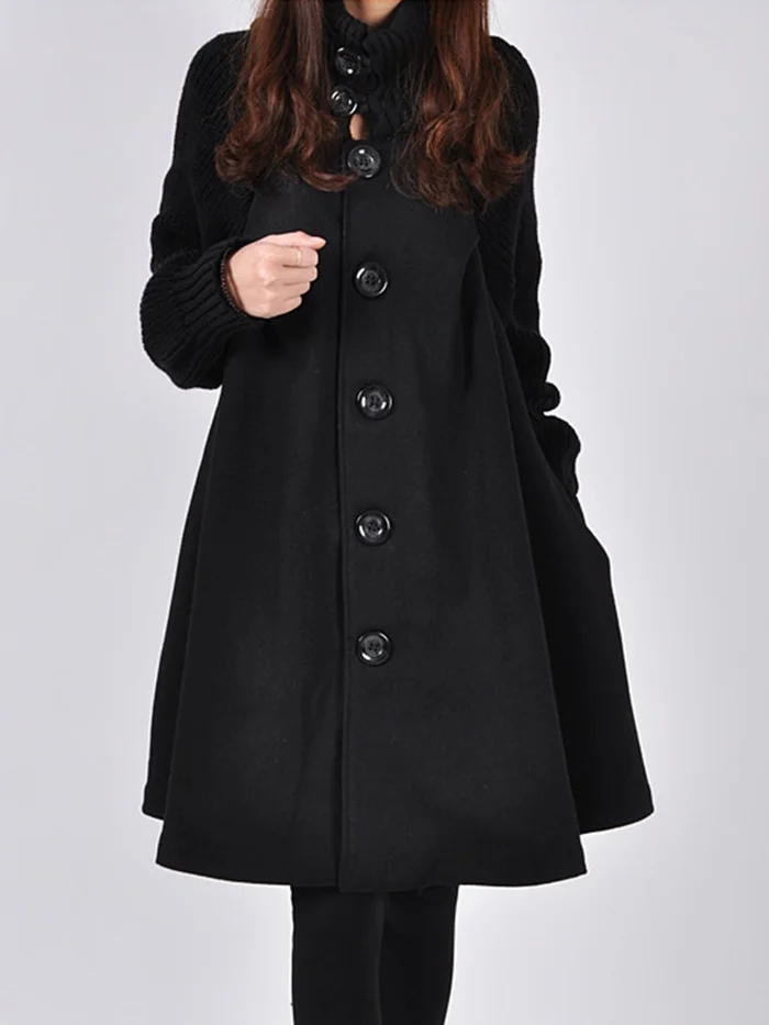 Women's Oversized Longline Plus Size Coat — View 4