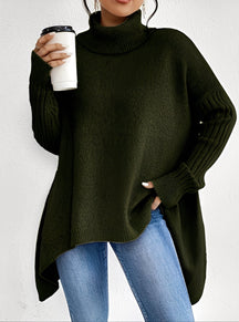 Women's Longline Turtleneck Sweater — View 8