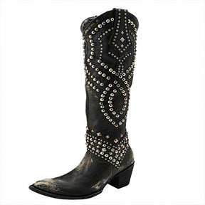 Women's Studded Knee High Boots — View 4
