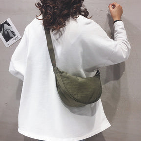 Women's Crescent Crossbody Bag in Green by Juana Fashion