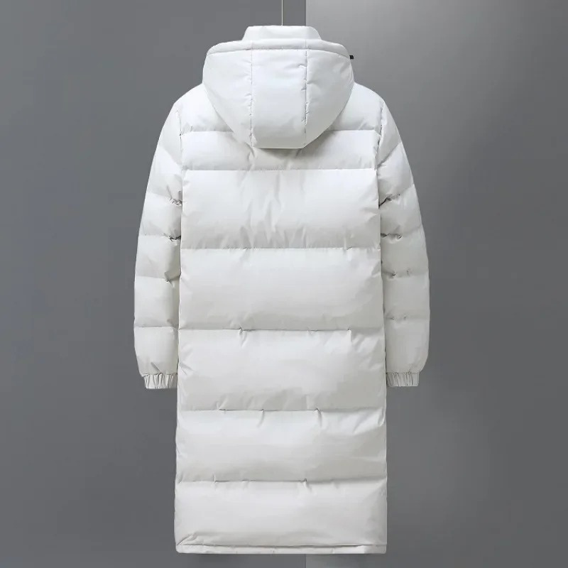 Long Hooded Quilted Coat | Robert in White - Juana Fashion