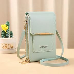 Women's Touchscreen Phone Crossbody Bag in Green by Juana Fashion