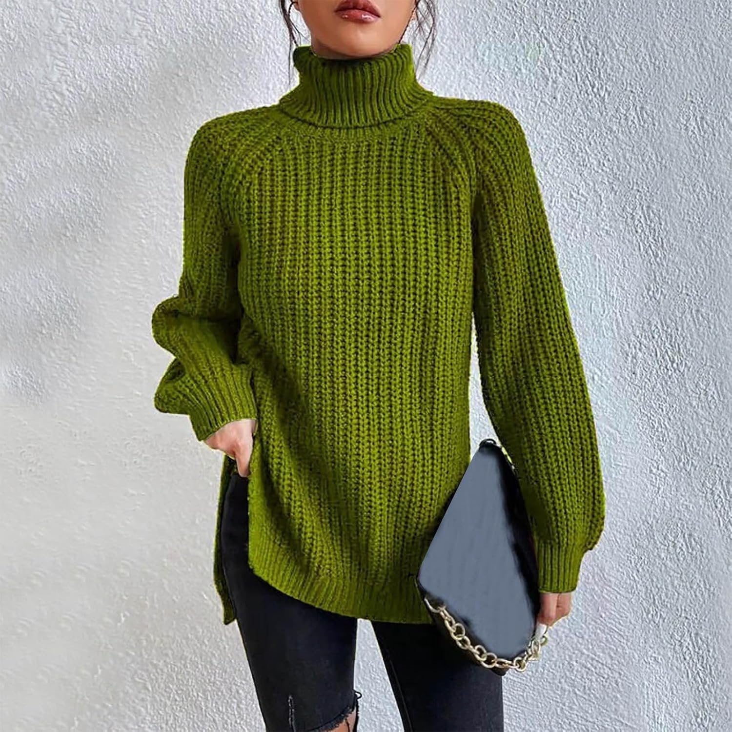 Women's Turtleneck Sweater — View 8