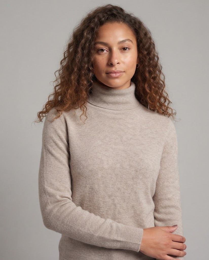 Women's Fine Knit Turtleneck Sweater — View 2