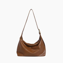 Women's Faux Leather Hobo Shoulder Bag in Camel Brown by Juana Fashion