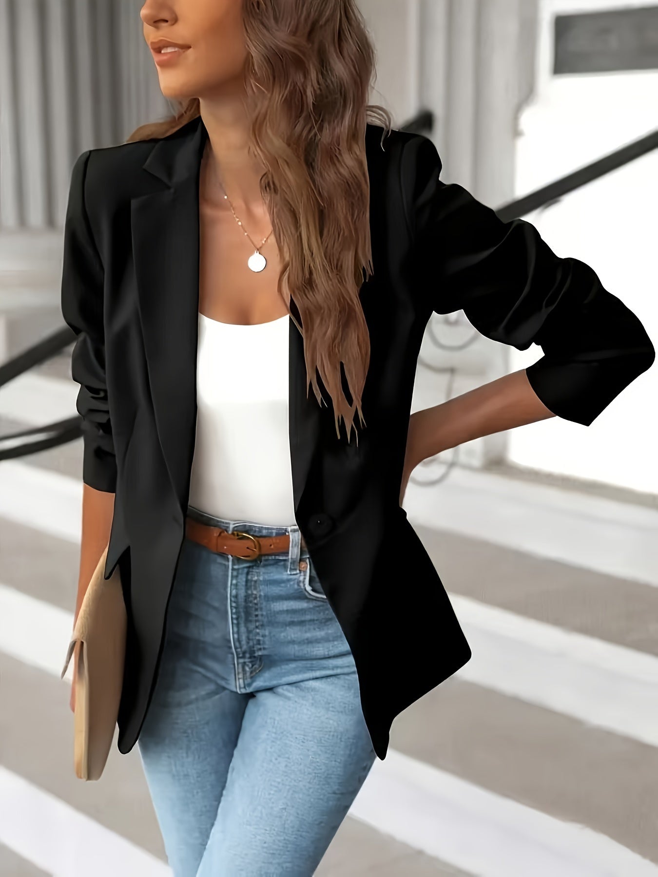 Women's Tailored Blazer | Edith in Black - Juana Fashion