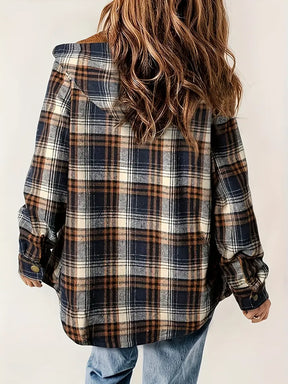 Women's Ribbed Zip Front Hooded Jacket — View 5