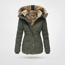 Women's Long Insulated Hooded Jacket | Jasmin in Black - Juana Fashion