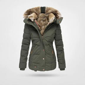 Women's Long Insulated Hooded Jacket | Jasmin in Black - Juana Fashion