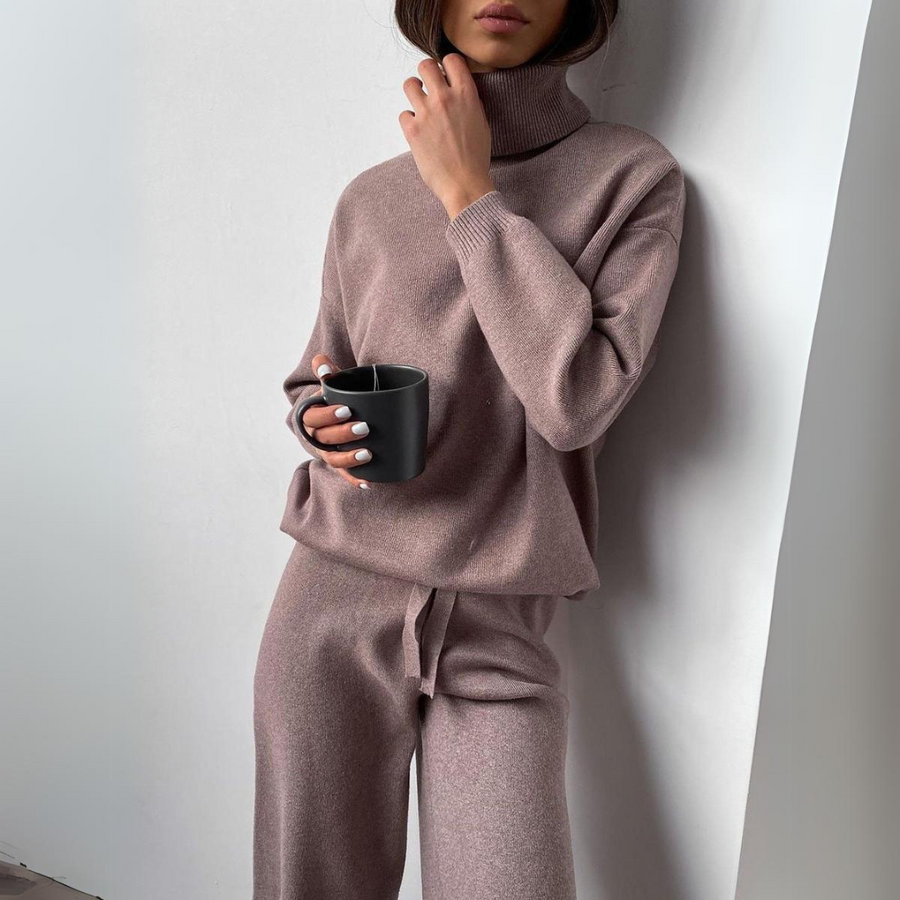 Women's Two Piece Longline Knit Set — View 1