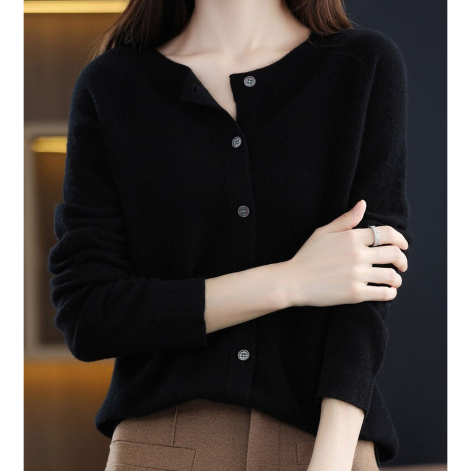 Women's Crewneck Cardigan — View 6