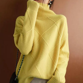 Women's Relaxed Fit Turtleneck Sweater — View 4