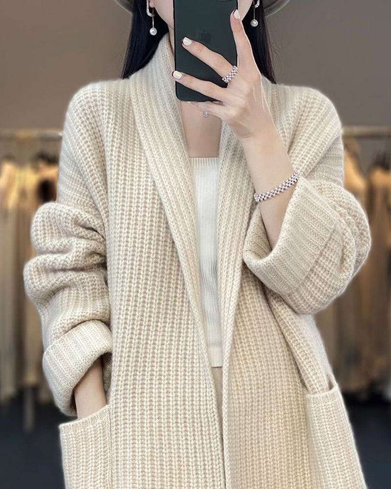 Women's Ribbed Drop Shoulder Cardigan — View 3