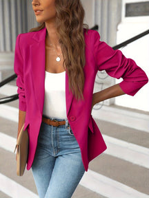Women's Single-Button Blazer | Christa in Black - Juana Fashion