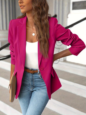 Women's Single-Button Blazer | Christa in Black - Juana Fashion