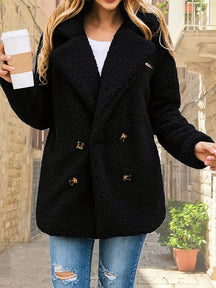 Women's Double Breasted Teddy Jacket — View 20