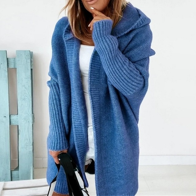 Women's Hooded Longline Cardigan — View 1