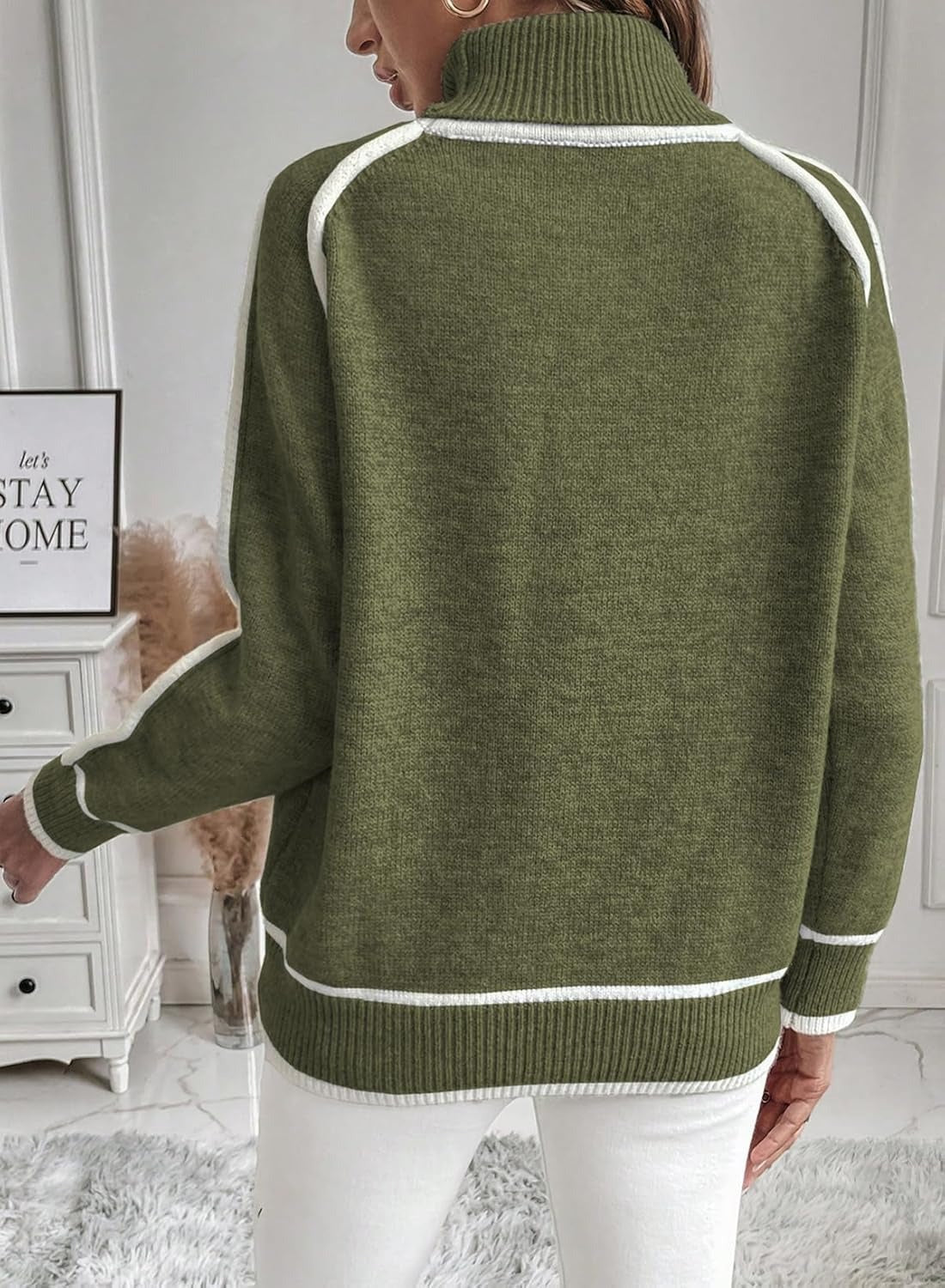 Women's Oversized Turtleneck Sweater — View 2
