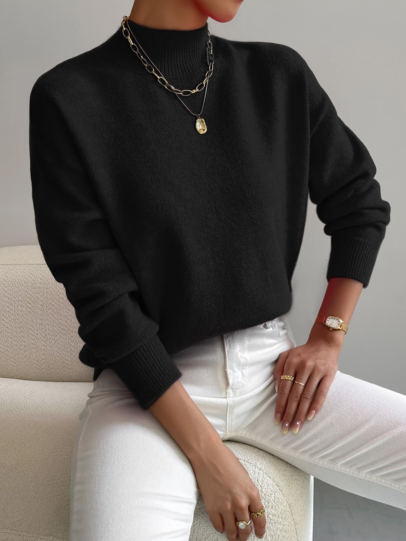 Women's Turtleneck Sweater — View 7