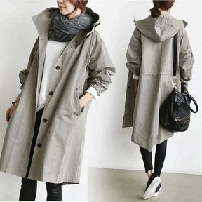 Women's Oversized Hooded Rain Jacket — View 5