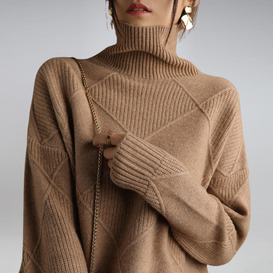 Women's Cashmere Turtleneck Sweater — View 1