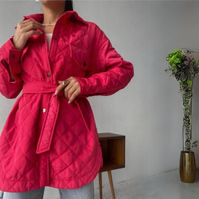 Women's Button Detail Puffer Jacket — View 2