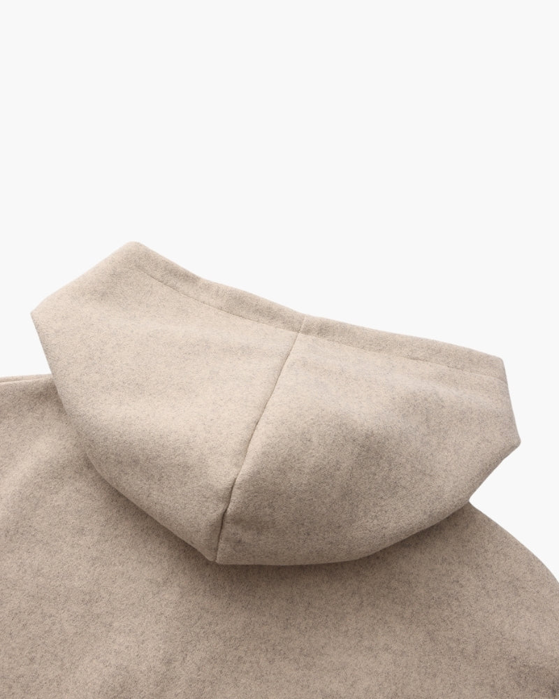 Women's Wool Zip-Up Coat | Marlow in Beige - Juana Fashion