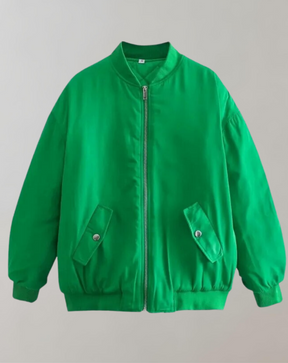 Women's Zip Front Bomber Jacket — View 2