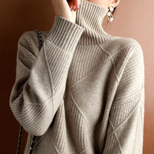Women's Cashmere Turtleneck Sweater — View 5