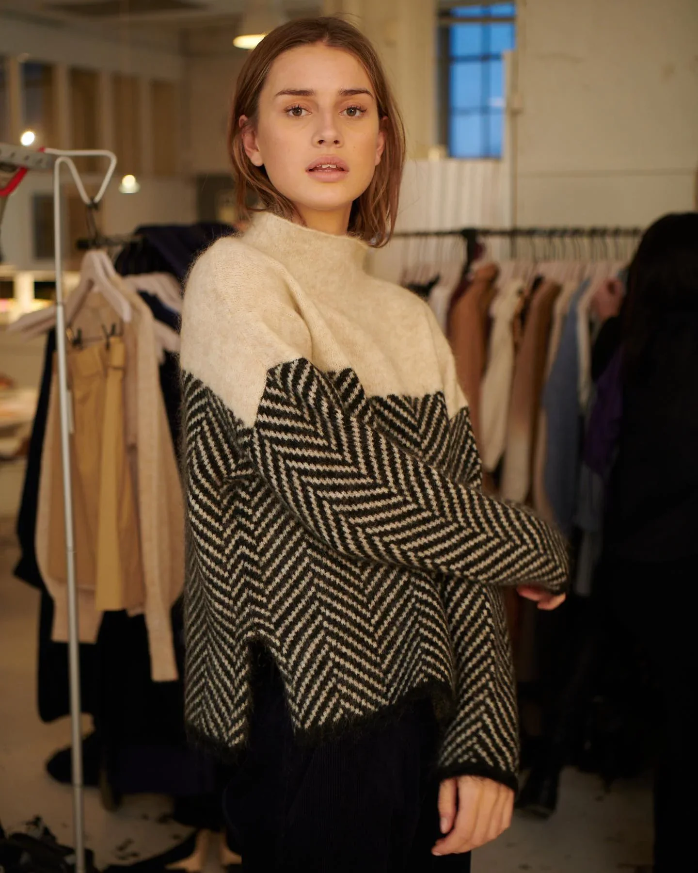 Women's Chunky Knit Turtleneck Sweater — View 3