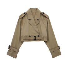 Women's Short Belted Trench Coat | Karla in Beige - Juana Fashion