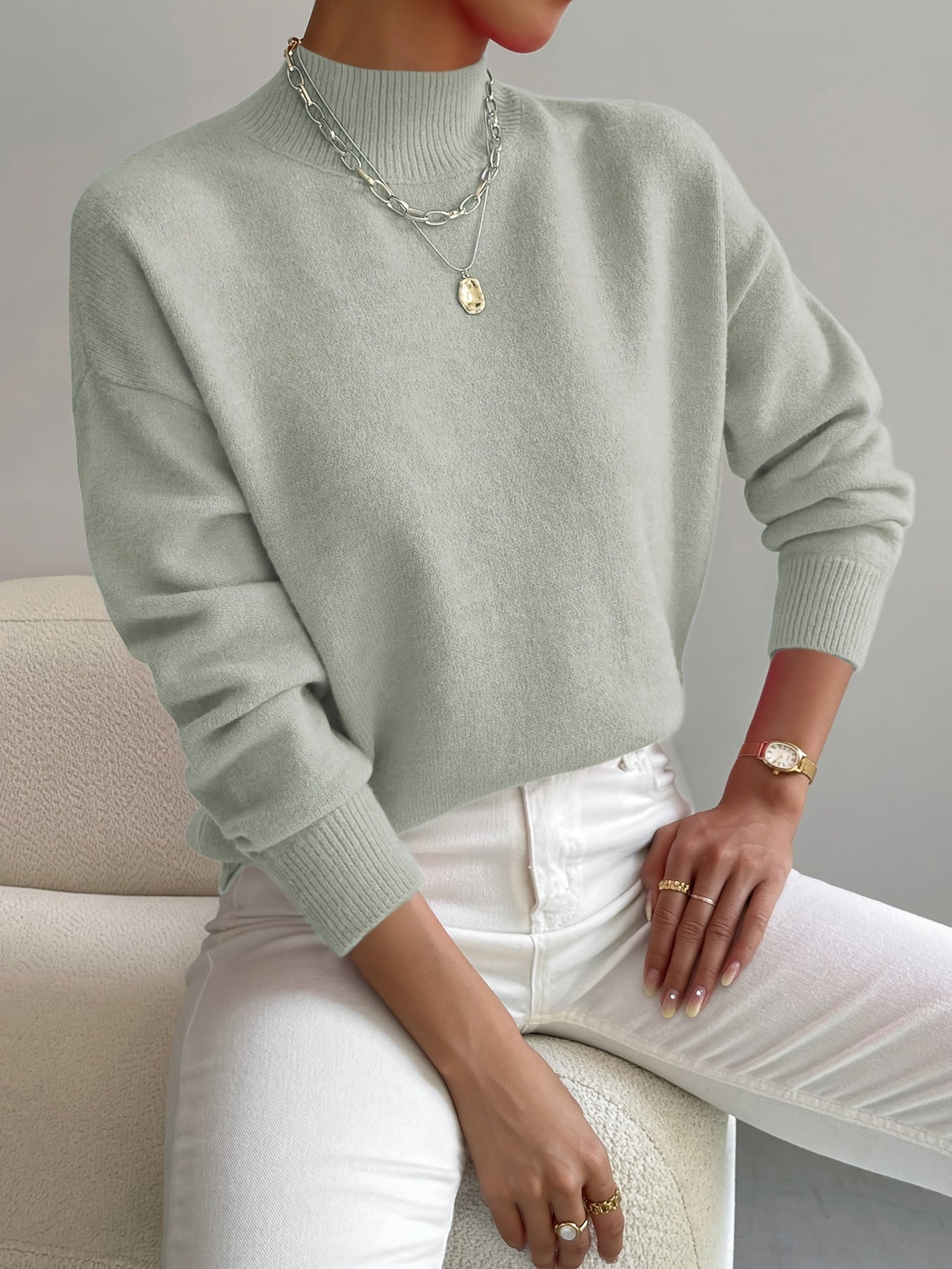 Women's Turtleneck Sweater — View 12