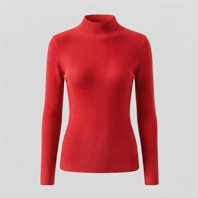 Women's Fitted Ribbed Textured Turtleneck Sweater — View 7