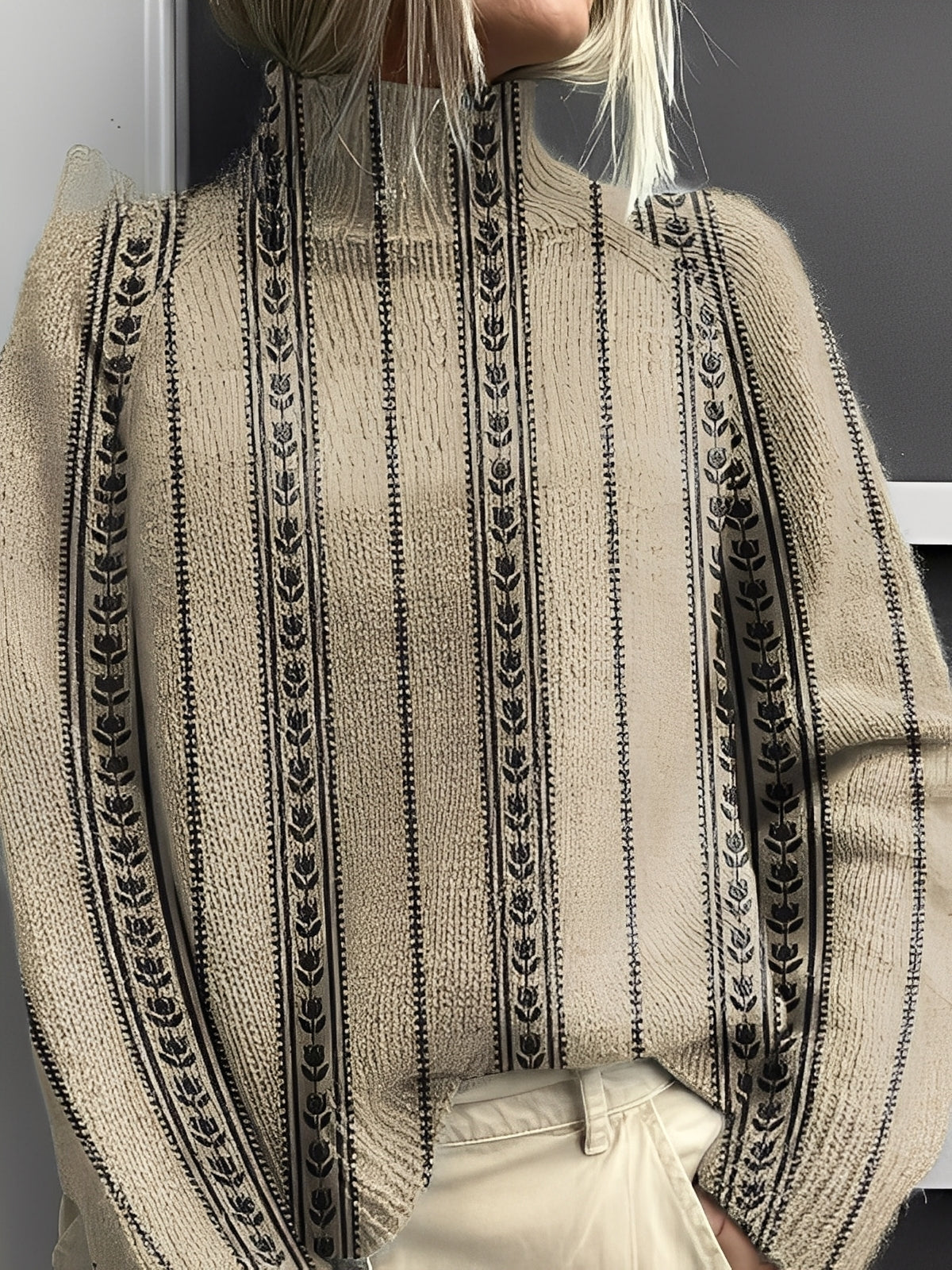 Women's Turtleneck Sweater — View 5