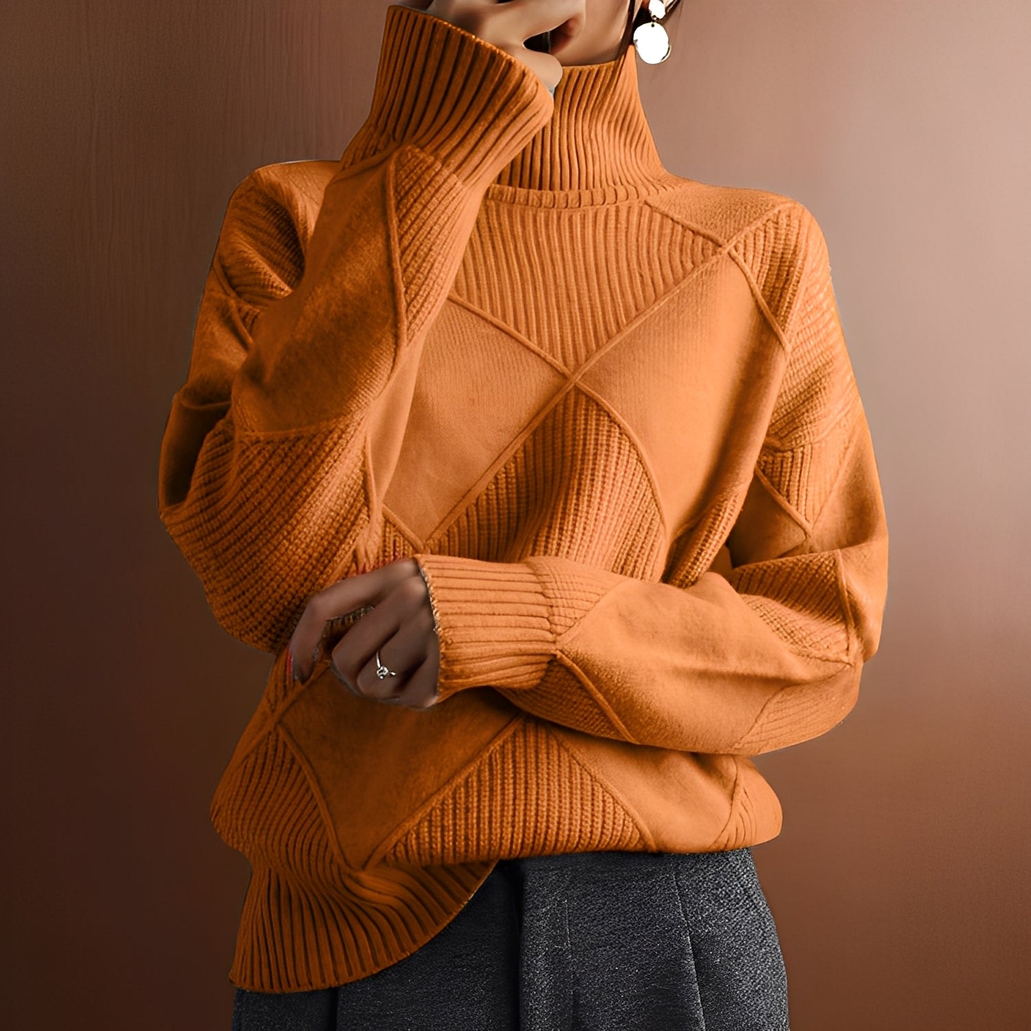 Women's Turtleneck Sweater — View 5