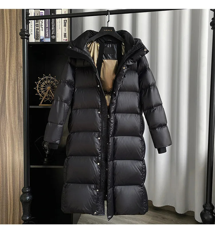 Women's Balloon Sleeve Thumbhole Hooded Puffer Jacket — View 5