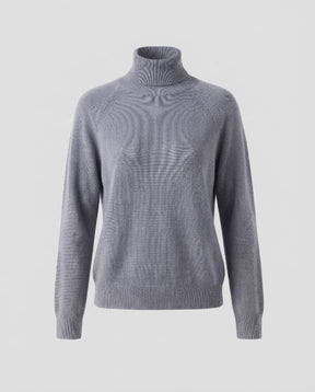 Women's Ribbed Fine Knit Raglan Sleeve Turtleneck Sweater — View 13