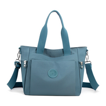 Women's Seven Compartment Shoulder Tote Bag in Blue by Juana Fashion