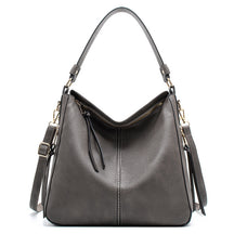 Women's Faux Leather Convertible Hobo Bag in Dark Gray by Juana Fashion
