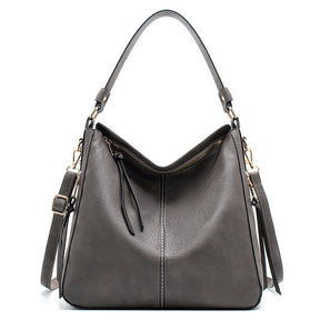 Women's Faux Leather Convertible Hobo Bag in Dark Gray by Juana Fashion