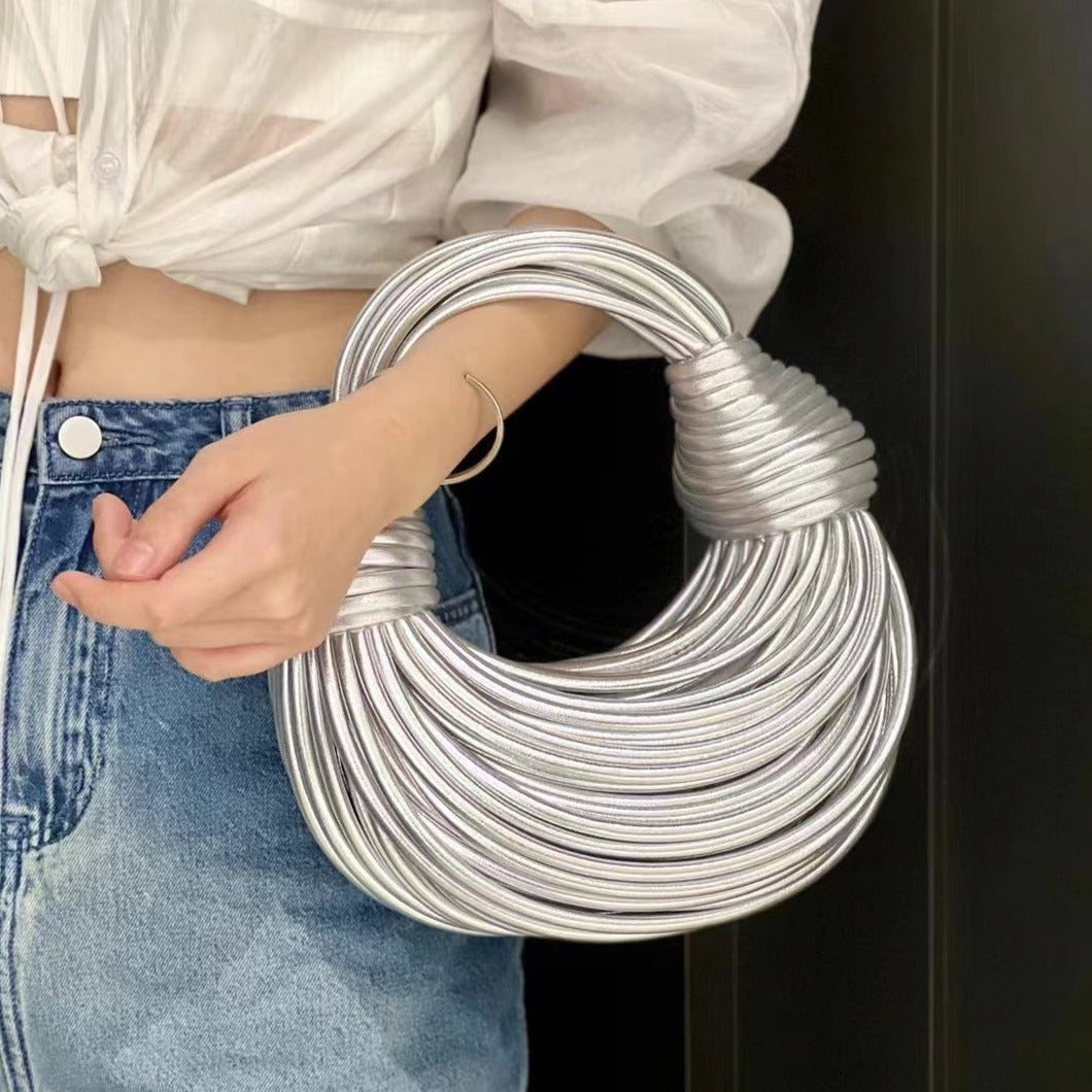 Women's Knot Handle Statement Handbag by Juana Fashion