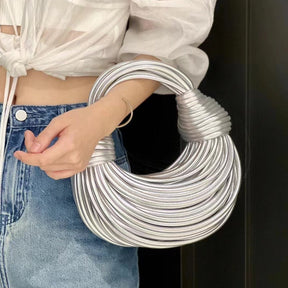 Women's Knot Handle Statement Handbag by Juana Fashion