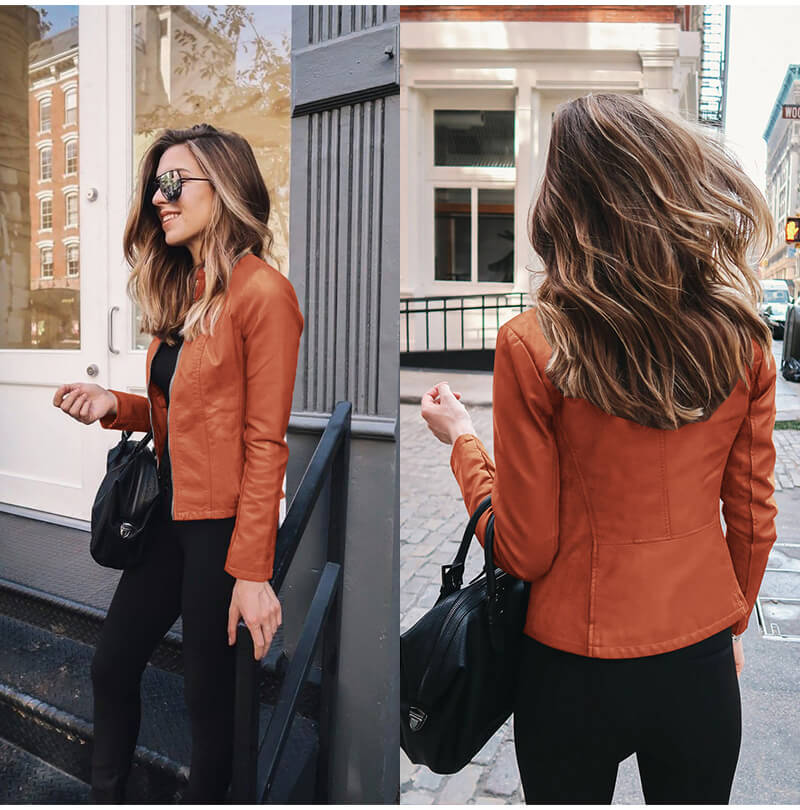 Women's Leather Look Jacket — View 4