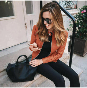 Women's Leather Look Jacket — View 3