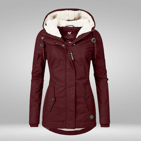 Women's Wool Blend Hooded Coat — View 7