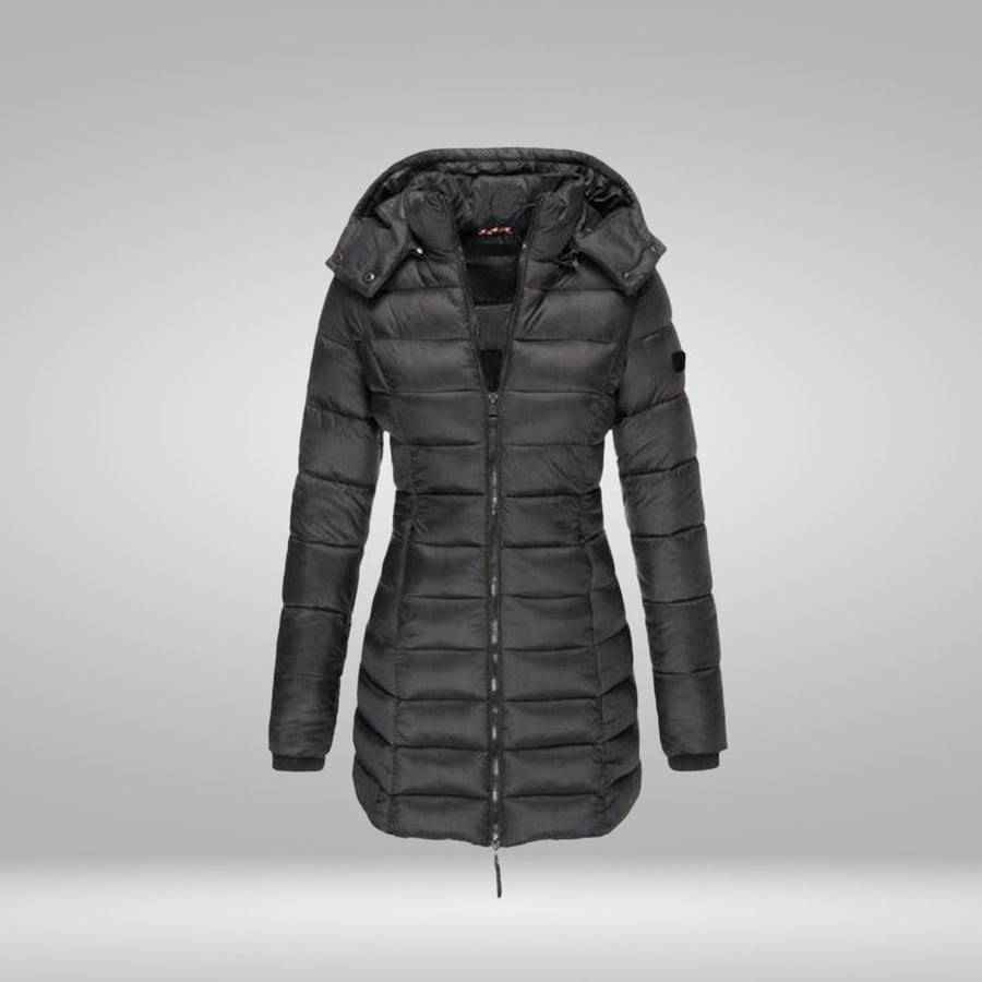 Women's Hooded Longline Coat — View 2