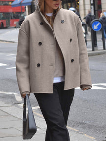 Women's Oversized Button Detail Jacket — View 7